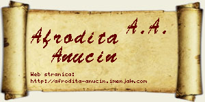 Afrodita Anučin vizit kartica